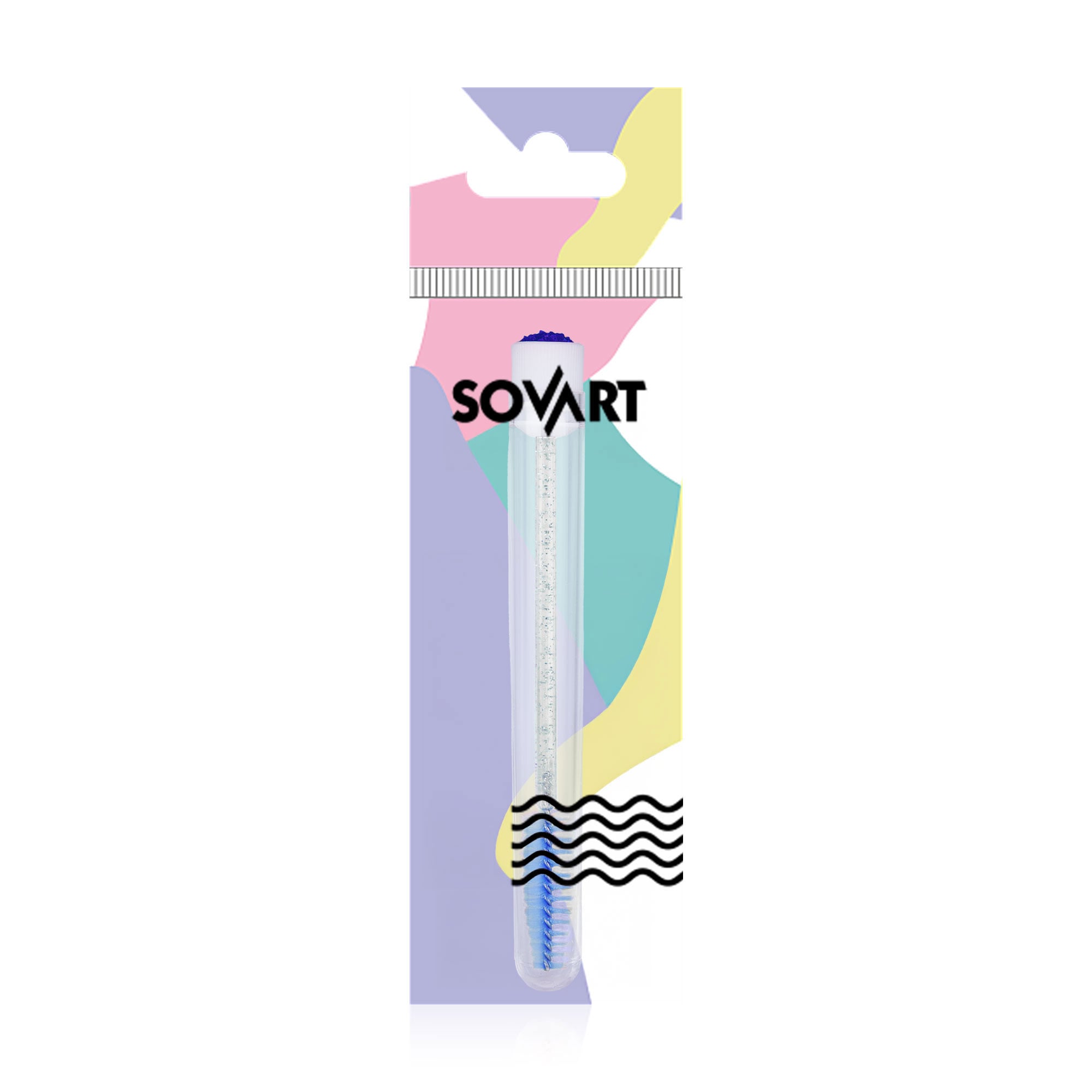 Щіточка для брів та вій Sovart в чохлі, синя, 1 шт